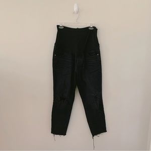 Old Navy Black Straight Leg Maternity Jeans